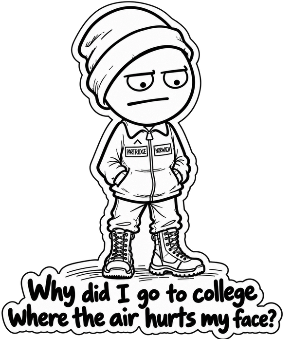 PVT PARTRIDGE - THE AIR HURTS MY FACE - STICKER
