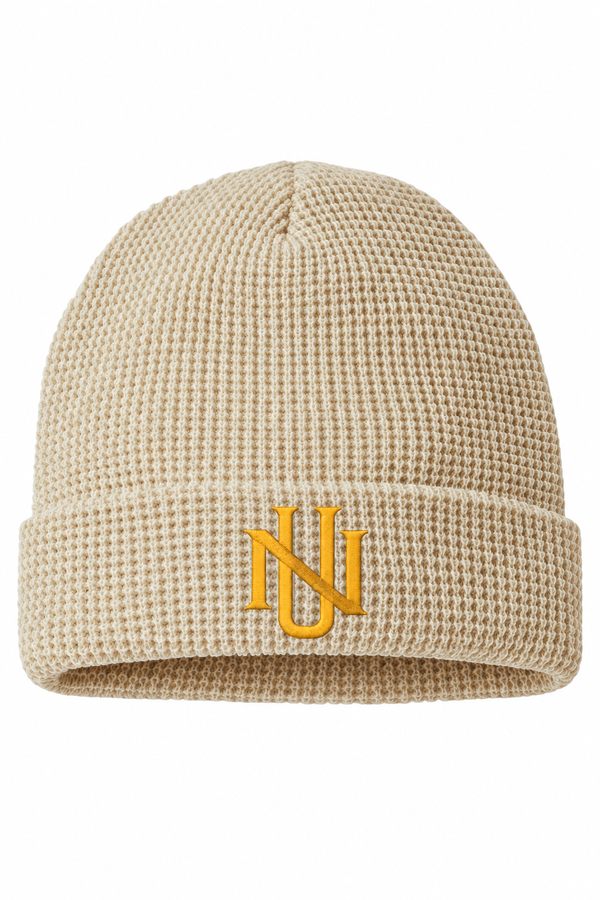 WAFFLE CUFFED BEANIE - CROSSED NU (PREORDER)