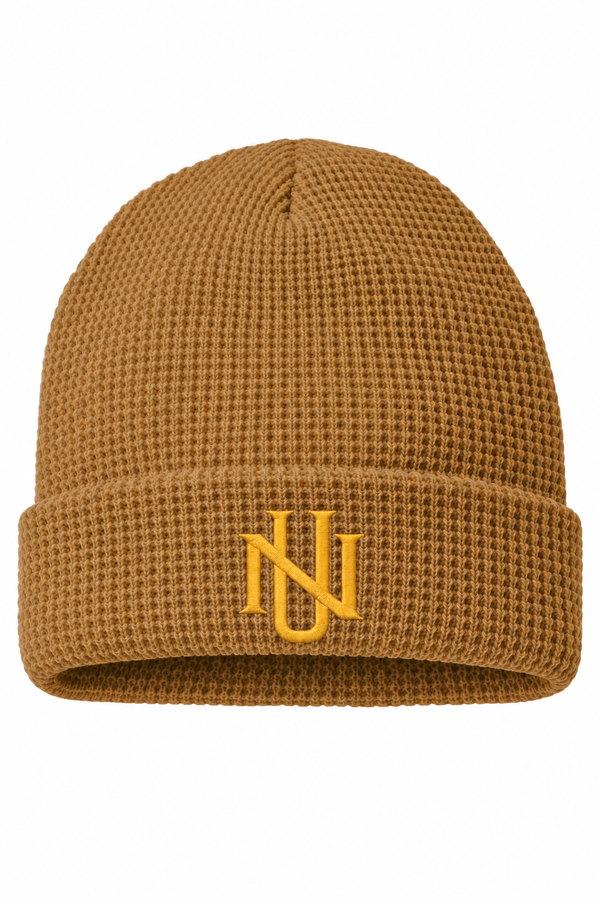 WAFFLE CUFFED BEANIE - CROSSED NU (PREORDER)