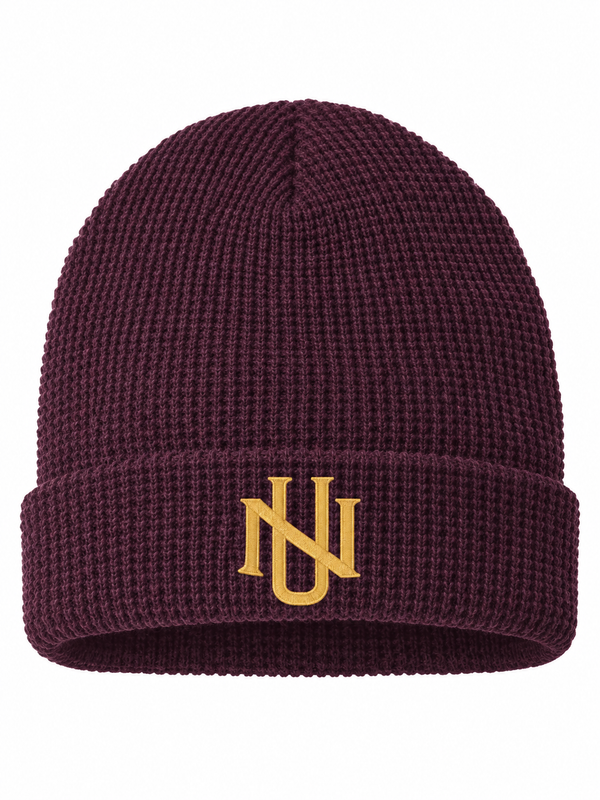 WAFFLE CUFFED BEANIE - CROSSED NU (PREORDER)