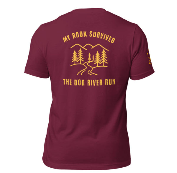 MY ROOK SURVIVED THE DOG RIVER RUN - SHORT-SLEEVE T