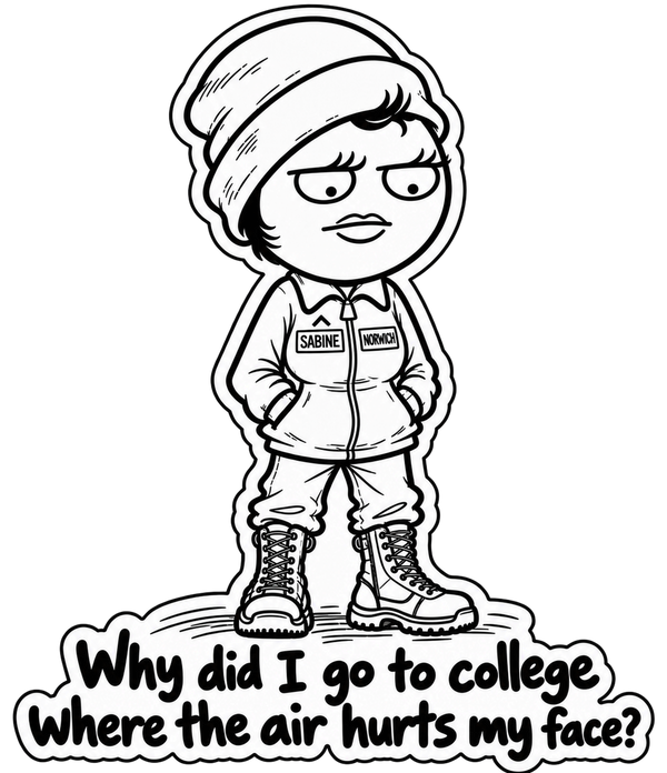 PVT SABINE - THE AIR HURTS MY FACE - STICKER